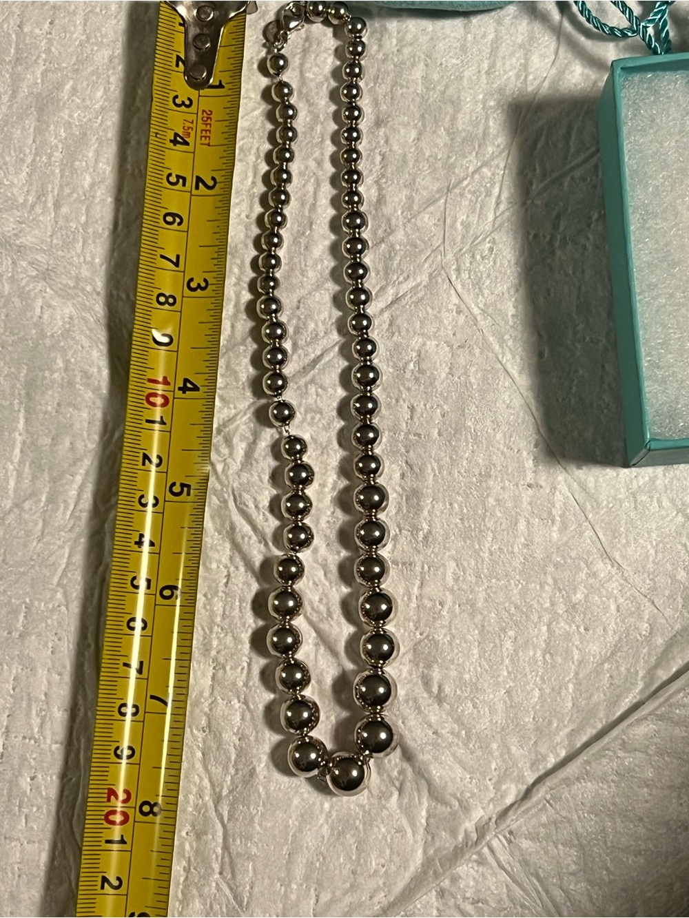 Tiffany & Co. Metallic Hematite Bead Necklace with Tiffany Blue Box - Picture 3 of 8